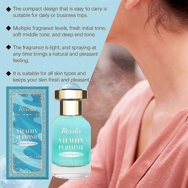 Ocean Vitality Parfym - Långvarig Fräsch Mysk- & Kokosdoft, 50ml—ls