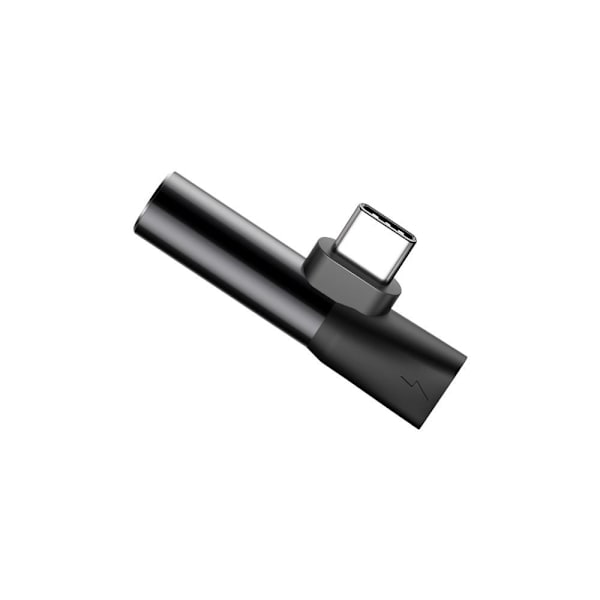Baseus-sovitin L41 USB-C–USB-C – 3,5 mm liitin musta Svart