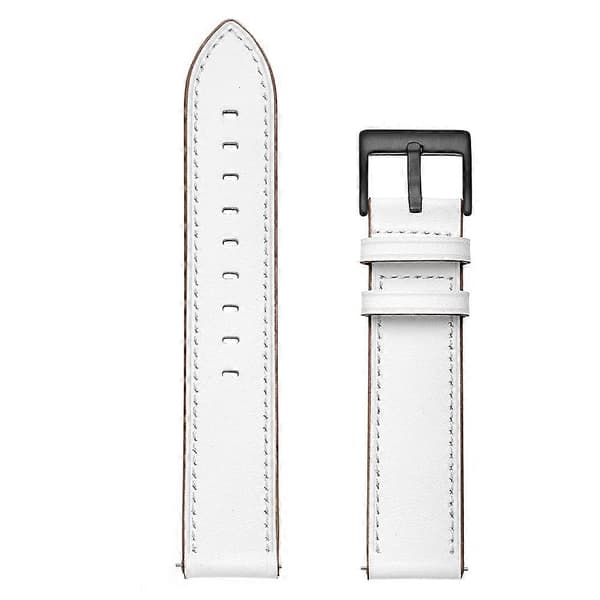 Til Samsung Galaxy Watch 3 45mm Læder Urrem White