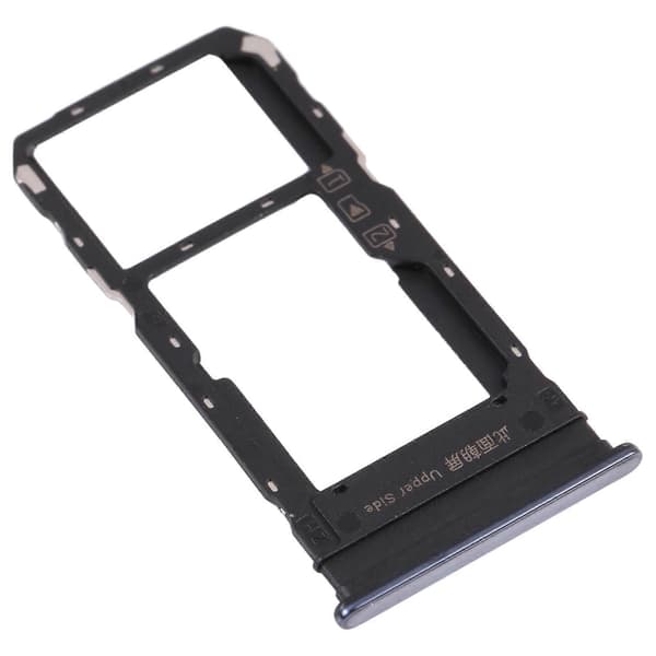 För vivo Y76s V2156A SIM-kortfack + SIM-kortfack / Micro SD-kortfack Black