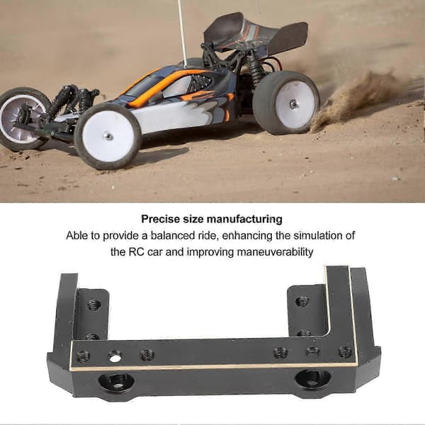 RC Crawler Front Bumper Mount Messingstativ til SCX10 II - Sort