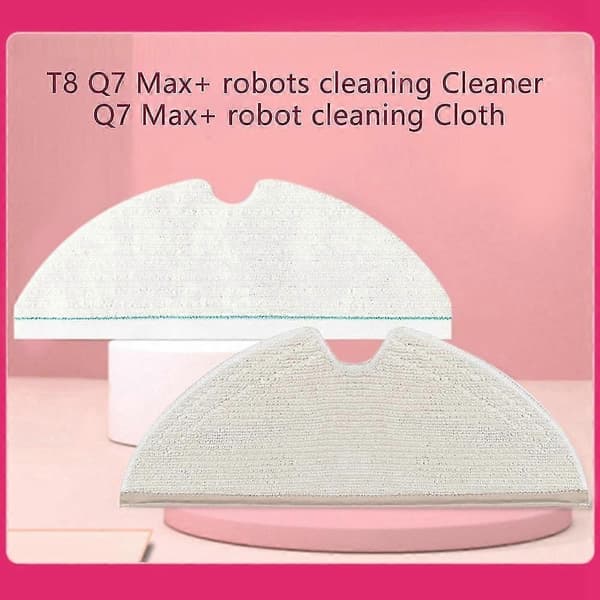6 stk. reservedeler til T8/q7 Max / Max+ robotstøvsugertilbehør vaskbar moppeklut side—ls