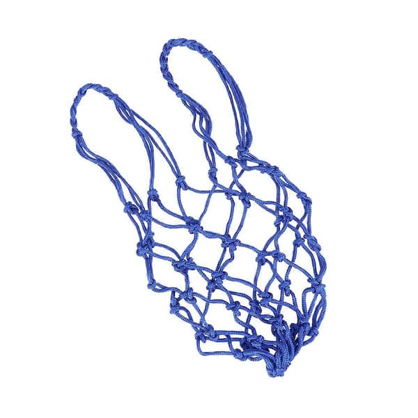 Mesh Net Bag Basketball Bag for Storage Use Blue 6Pcs Drawstring