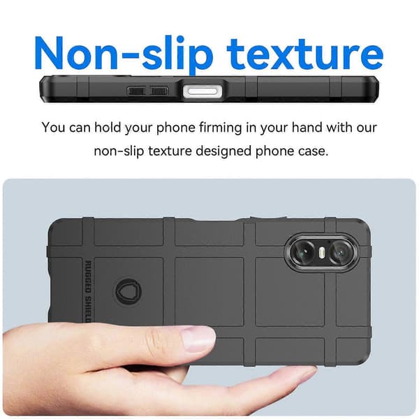 Heltäckande stötsäkert TPU-telefonfodral Black For Sony Xperia 10 VI