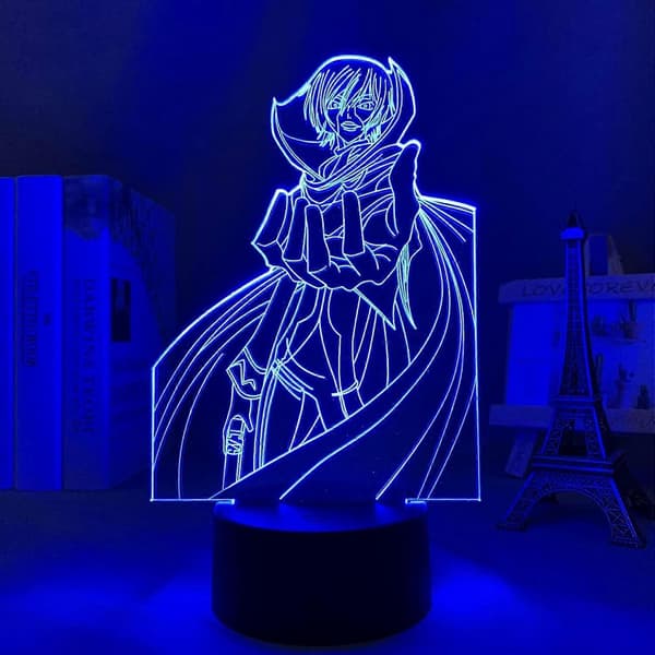 SHEN Led-lys Anime Code Geass Lelouch Lamperouge for Soveromsdekor Lys Barn Bursdagsgave Manga Rom Bord 3D-lampe Code Geass—ls