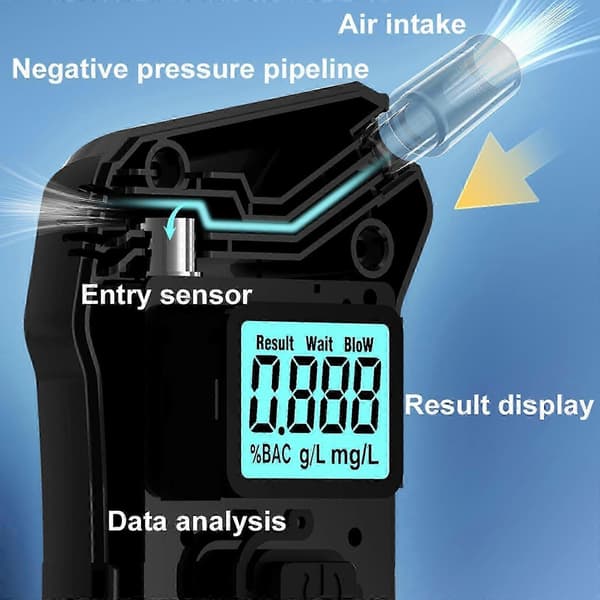 Alkometer Professionel Bærbar Testenhed Alkohol Alkometer
