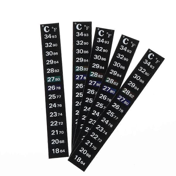 5 stk vertikal digital temperaturvisning termometer stripe klistremerke husholdning—ls