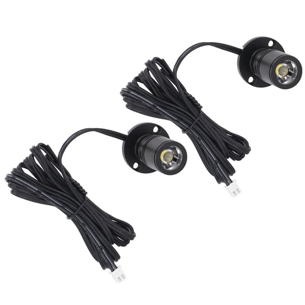 Dæmpbar Mini Spotlight 5V Mini LED Spotlight 1 til 2 Spotlights med Lysdæmper til Display Smykkeskab Veranda Sort—ls Black White Light