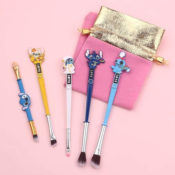 5 stk. Stitch-tema kosmetikbørstesæt, Interstellar Baby Makeupbørster – ls Style2
