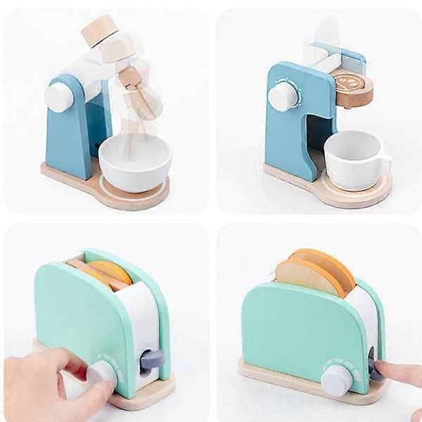 Lasten simulaatiokeittiölelu, keittiön leipäkoneen mehulingon setti, lasten leikkimökki [lelu] Bread machine