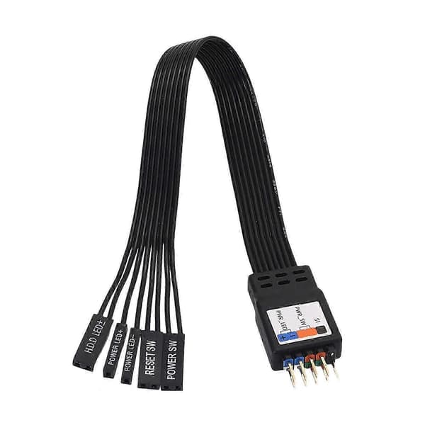 Fleksibel PC Frontpanel Forlængerledning Med Solid Pin 2Pin Til 9Pin Til Pålidelige Strømafbrydere Og HDD LED-forbindelse Flerfarvet[ls] 30cm