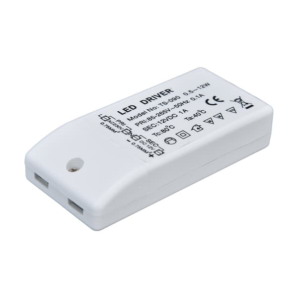 LED-driver 12W 12V DC 1A strømforsyning LED-lampe konstantstrømsdrift strøm AC 85‑265V 0.1