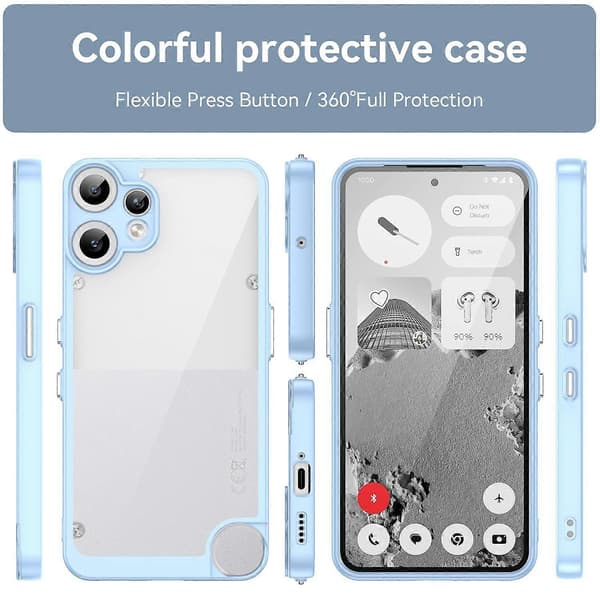 Fargerik serie Akryl Hybrid TPU Telefondeksel Blue For Nothing CMF Phone 2 Pro