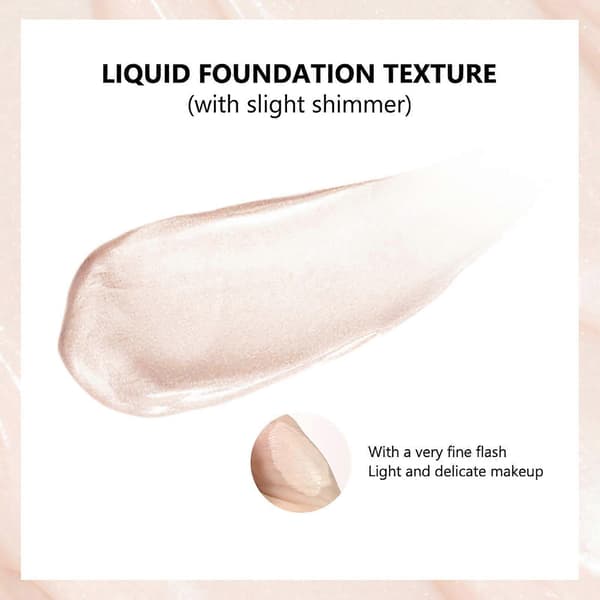 LongLasting Matte Glow Liquid Foundation #4, Lätt Full Täckning Ansiktsmakeup—ls