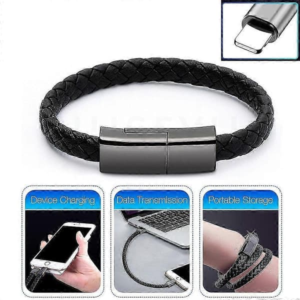 3A USB–8-nastainen luova rannekoru-datakaapeli – ls White