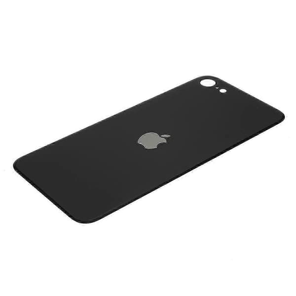 Bagside i glas af høj kvalitet kompatibel med Apple iPhone SE (2. generation) Black