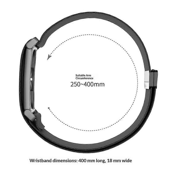 Kompatibel med Google Fitbit Air Nylonrem Metallram Magnetiskt Spänne Elastiskt Sportarmband White