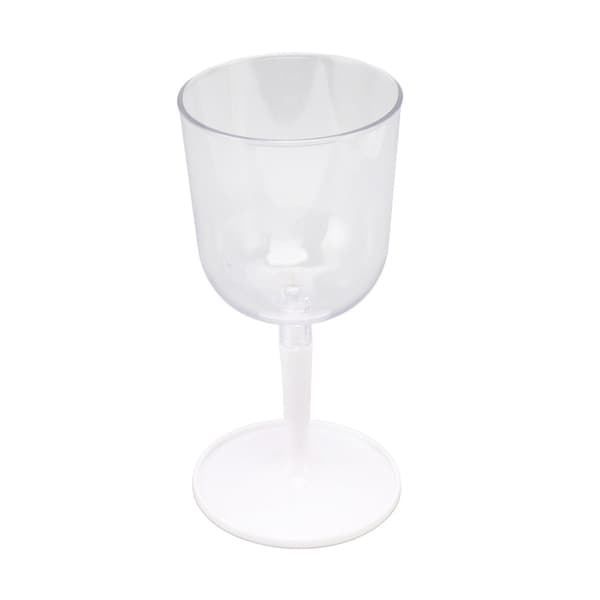 Bærbare sammenleggbare vinglass, knussikre, klare, avtakbare plastvinglass for utendørs camping og reiser White