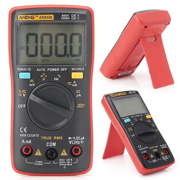 AN8008 True RMS LCD Digital Multimeter Voltmeter Ammeter AC DC Spänning Ström—ls