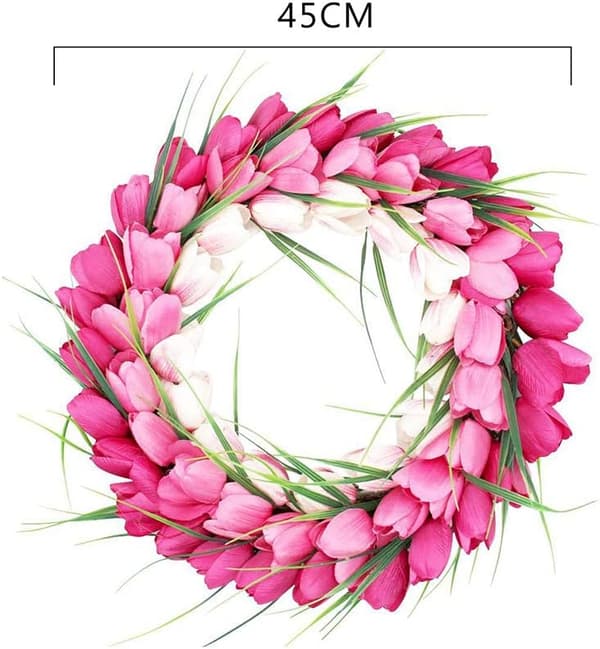 Dørkrans, kunstige blomster tulipankrans - Fire årstider fremover