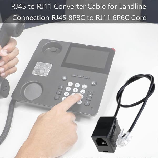 Verkko RJ45-RJ11-muunninkaapeli, Internet-puhelinsovitin, RJ45-RJ11-muunninsovitinkaapeli 35cm[ls] Multicolor