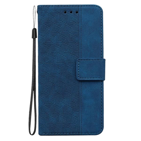 För Nothing Phone 1 Geometriskt präglat flip-läderfodral Blue
