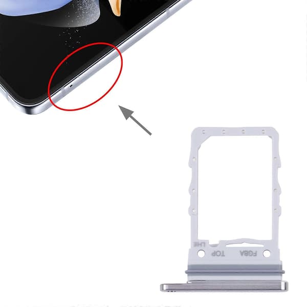 Til Samsung Galaxy Z Flip4 SM-F721B KOMPATIBEL SIM-kortbakke Silver