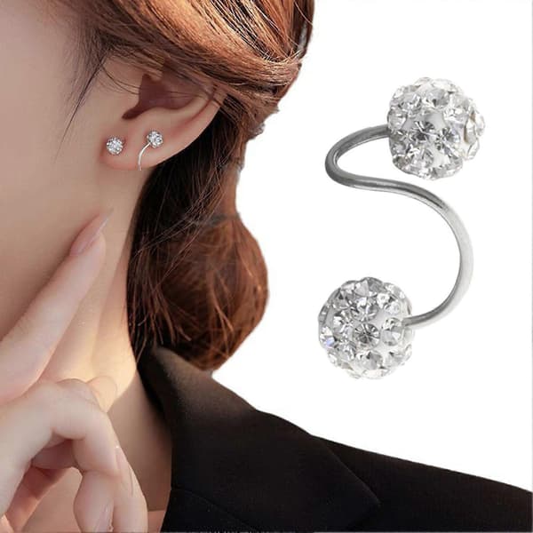 1 stk. piercingørering med imiteret krystal, tragus-studs, nem at rengøre, stud-ørering til øremusling, brusk, læbe – ls 4