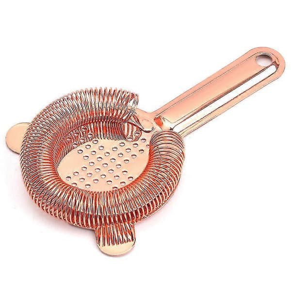 Cocktail Strainer - Bar Strainer i rustfritt stål for bartending, Boston Ice Spacer rose gold