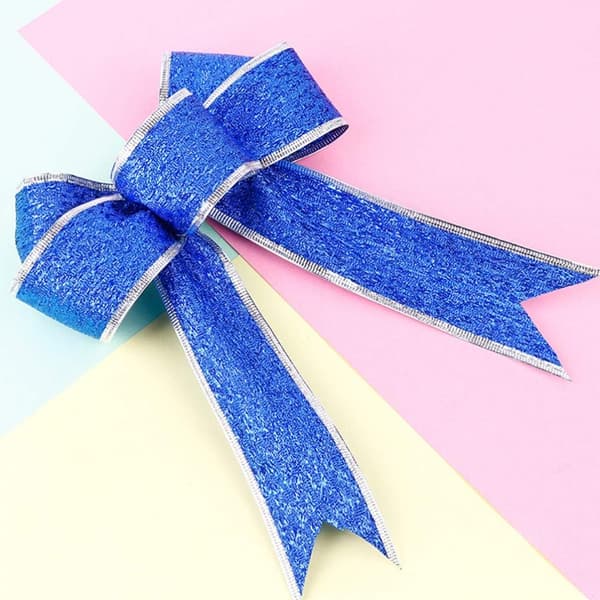 5 st glitter julgransrosetter julklappsrosettband för H