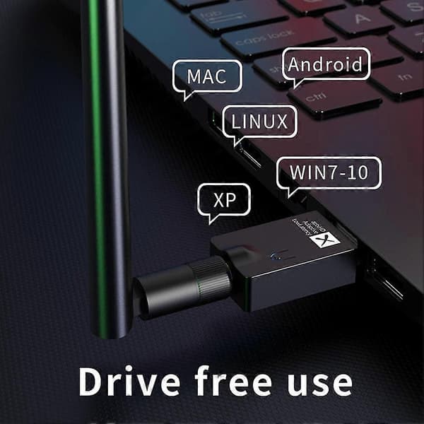 USB CSR 24-bit Bluetooth 5.2 Audio Transmitter -LL HD Adaptive 40ms Lav Latens Multi-point Med Mikrofon—LS