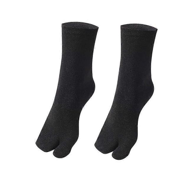 5 par flip-flop-sokker Tabi Split Toe Sokker Tåsokker—ls black