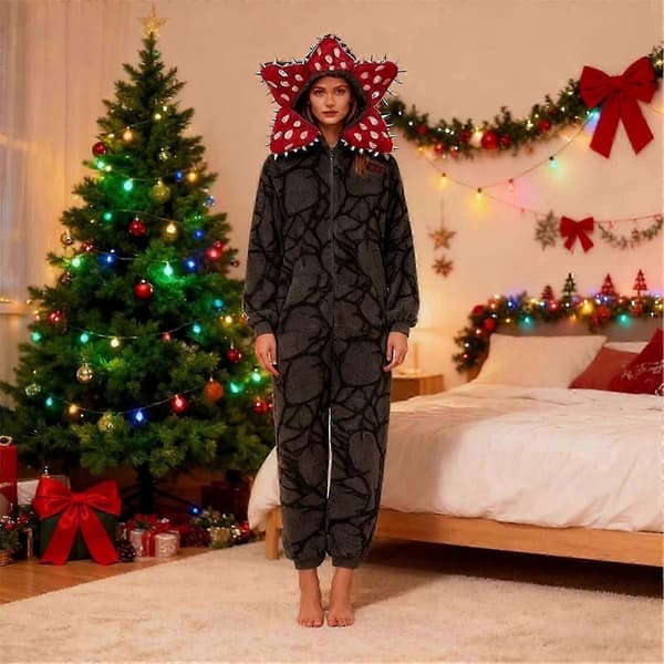 Pyjamas med tecknad figur för tonåringar, mysiga fotpyjamas som passar för temafödelsedagsfester och släktträffar 160