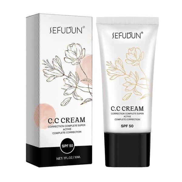 CC Cream SPF50 Sminkebase Flytende Foundation Ansiktssolkrem For Moden Hud—ls