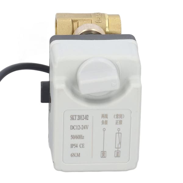 Elektrisk kulventil Motoriserad kulventil Manuell Automatisk 2-tråds 2-vägs Normalt Stängd DN15 Elektrisk kulventil DC12-24V