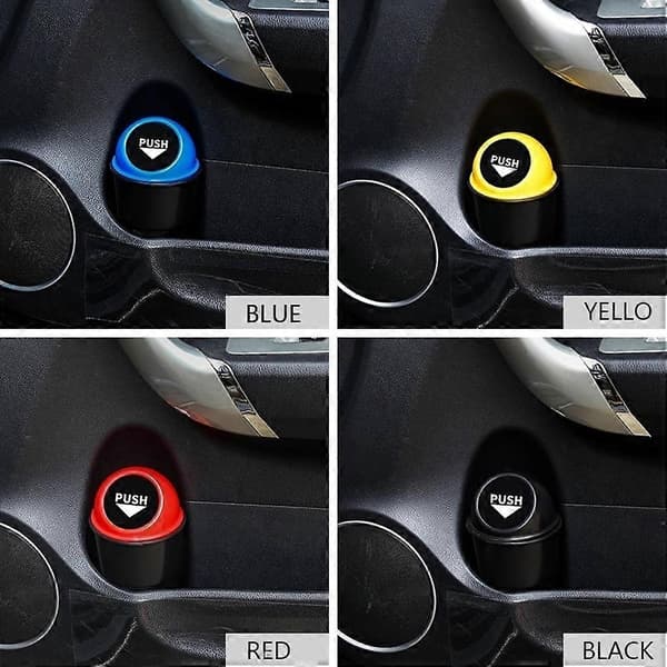 Bil Søppel Mini Avfallsbeholder Organizer Holder Bilinteriør Tilbehør—ls black