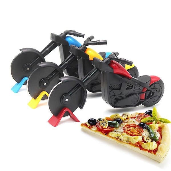 Motorsykkel Pizzakutter, Pizzakutter i Rustfritt Stål Motorsykkel Pizzakutter[ls] yellow