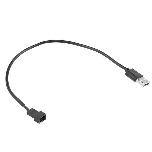 5V USB 2.0 A til 3-pinners hann PC-vifte strømadapterkabel 1 til 1 vei – ls