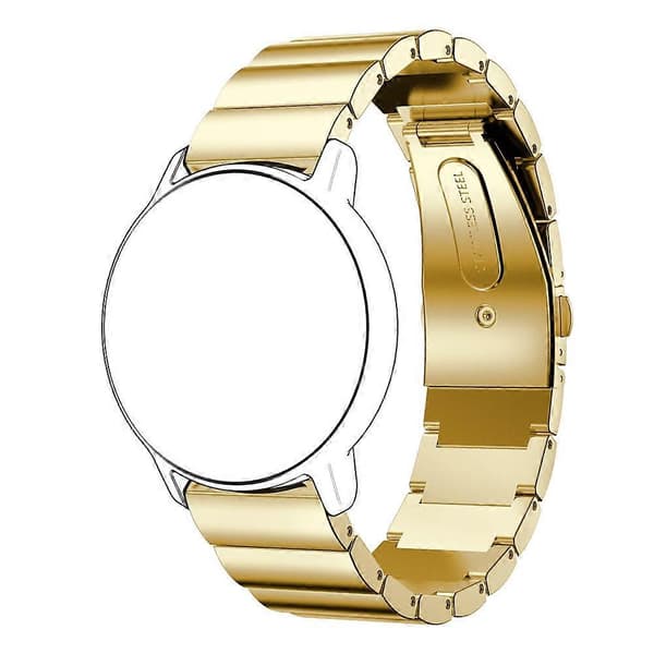 22 mm fladt spænde urrem i rustfrit stål til Huawei Watch GT2e GT2 46 mm (sort) Golden