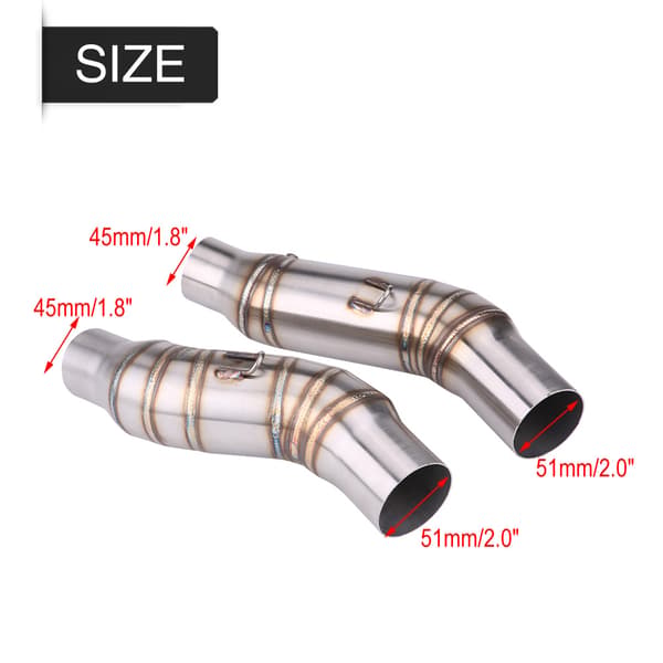 Kawasaki Z1000 2010-2014 Motorcykel Udstødning Mellemrør Adapter Forbindelse 51mm 1 Par