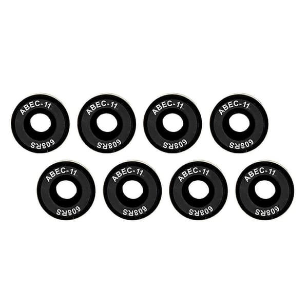 608RS ABEC-11 Skateboard Longboard Lejer Sort