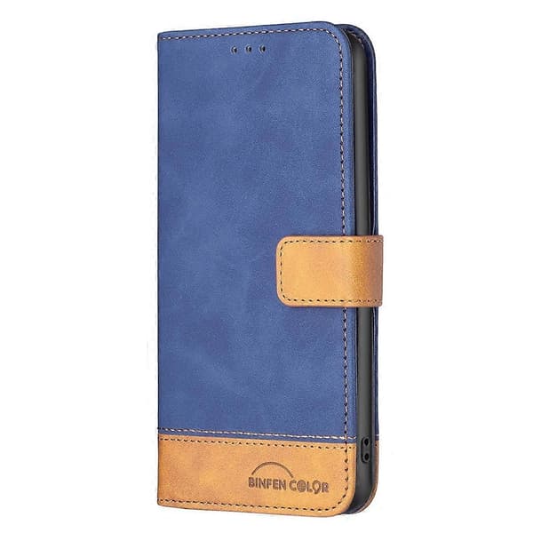 Til Nothing Phone 1 BF11 Farvematchende Skin Feel Læder Telefoncover Blue