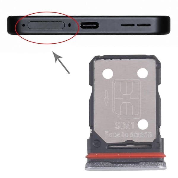 Til OnePlus Turbo 6 SIM-kortbakke + SIM-kortbakke Silver