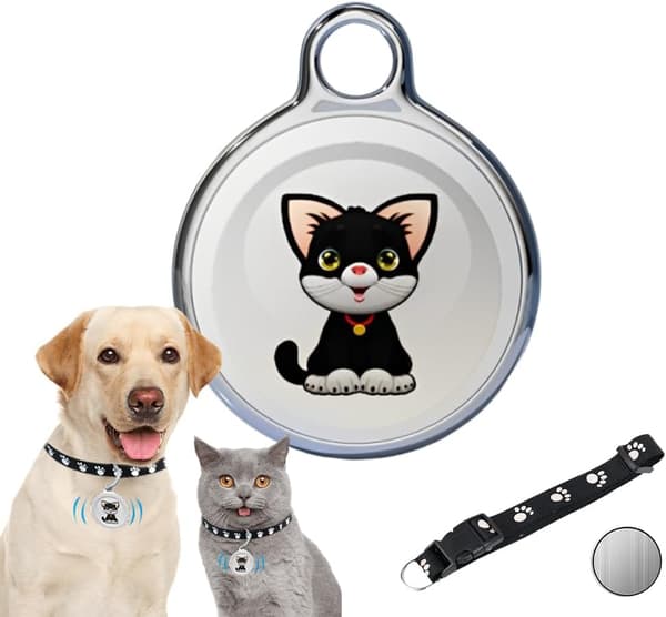 Mini GPS Katte Tracker - Vandtæt Halsbånd til Realtids Lokalisering af Katte & Hunde