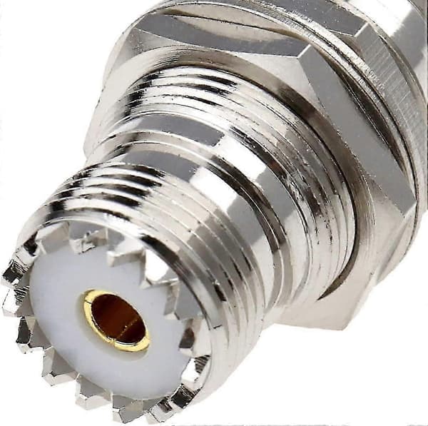 Koaksiaalinen RF-liitin UHF-pistoke mutterilla ja aluslevyllä (2 kpl)