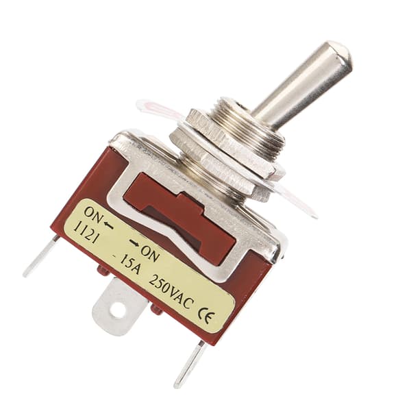 5 stk. ON SPDT vippebryter 12 mm 3 pinner 2 posisjoner 15A 250V