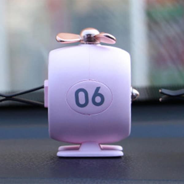 Bil Luftfrisker Aromaterapi Ornament Ventilasjon Utløp Parfyme Ventilasjonsklips Dekor—ls Pink with Light