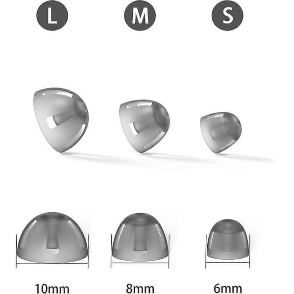 Resound-kompatible høreapparatkupler, åbne, røgfarvede ørepropper, reservedele, 8 mm (medium 20-pak)