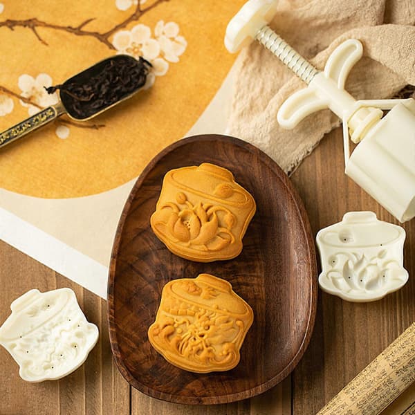 Håndpressede Månekageforme Festival Dessertforme Kageudstikker ABS Plastik Kageforme til Bageentusiaster 2 sets