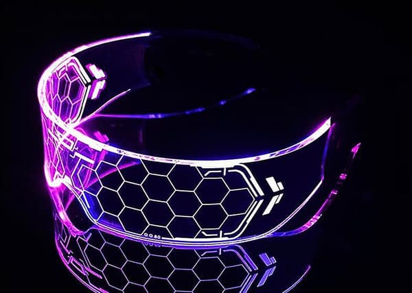 Fargerike LED-lysende teknologibriller Sunglasses